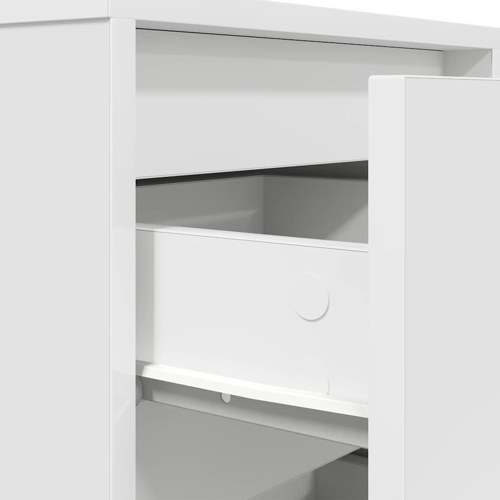 Table de chevet avec lumières LED blanc 38x34x50 cm - XIOS