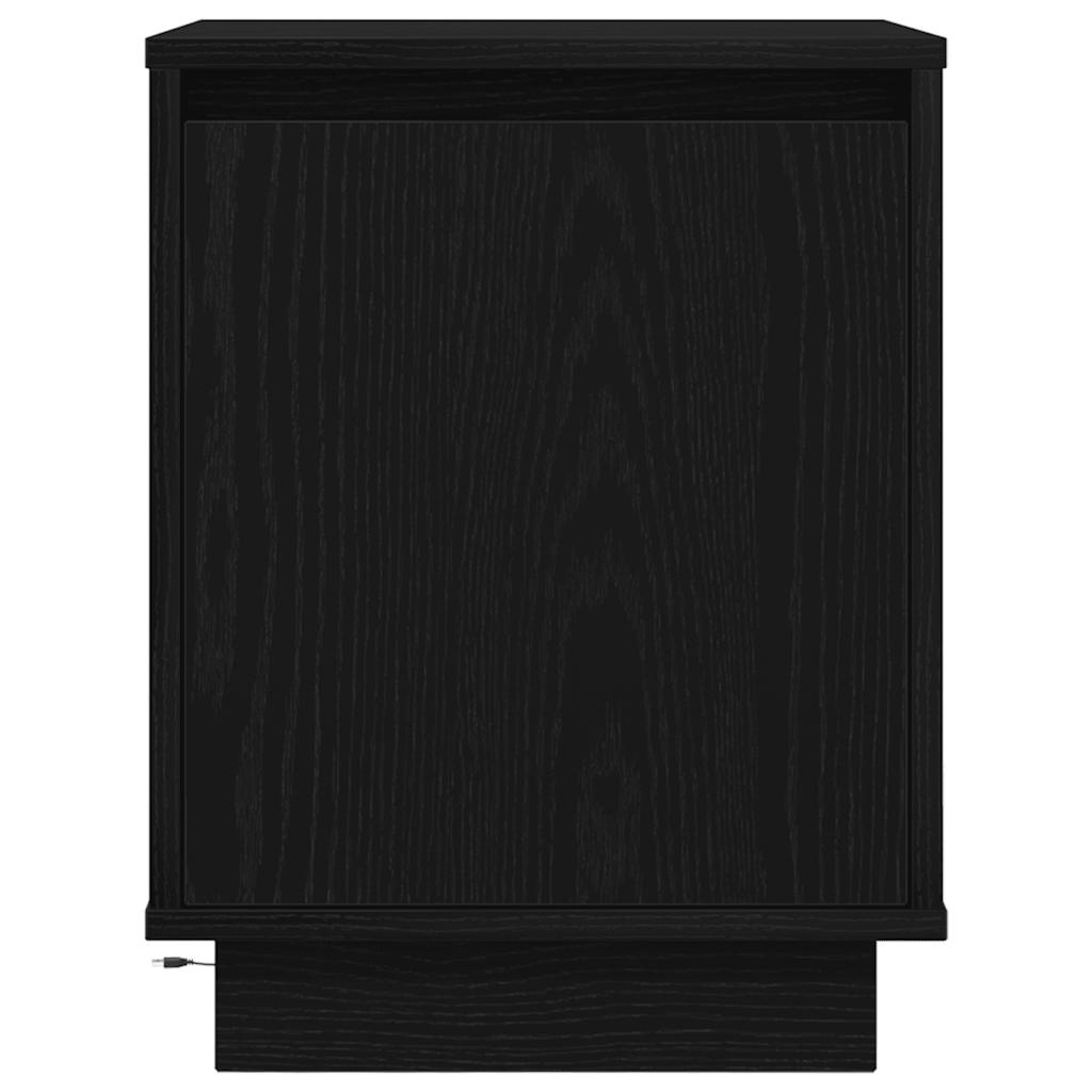 Table de chevet avec lumières LED noir 38x34x50 cm - XIOS