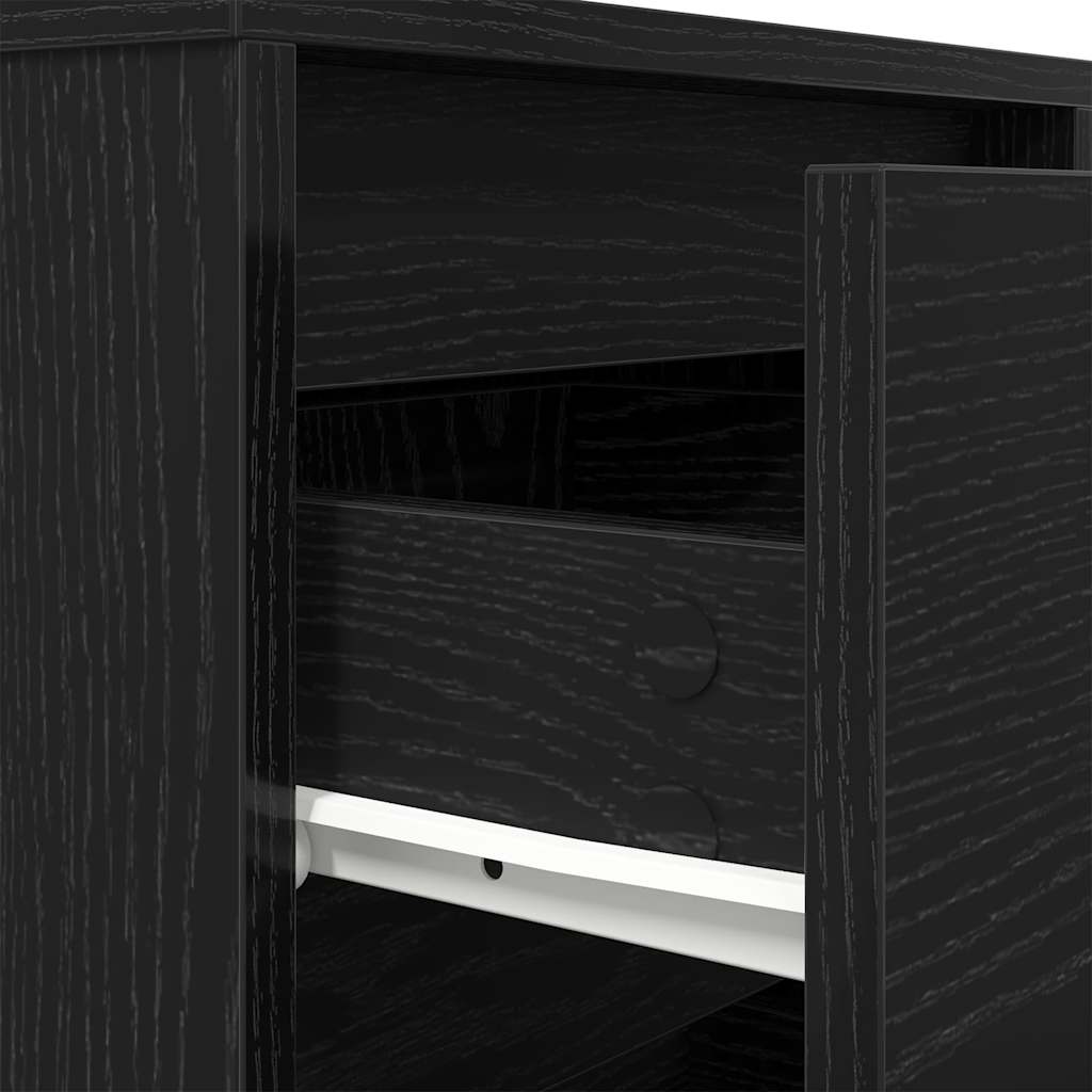 Table de chevet avec lumières LED noir 38x34x50 cm - XIOS