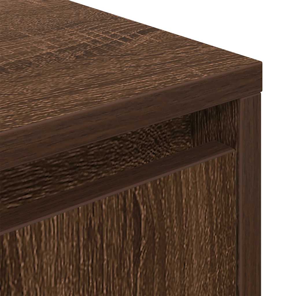 Table de chevet avec lumières LED chêne marron 38x34x50 cm - XIOS