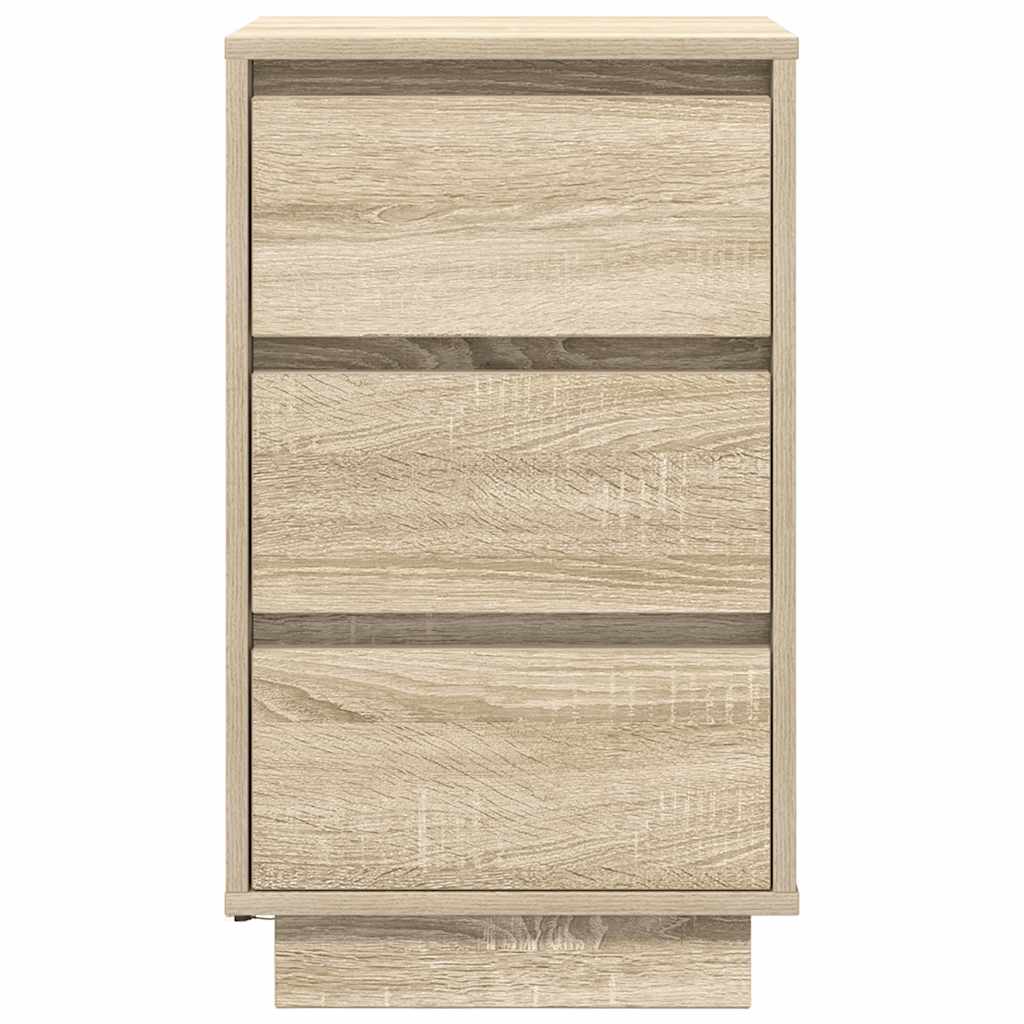 Table de chevet avec lumières LED chêne sonoma 38x34x65 cm - XIOS