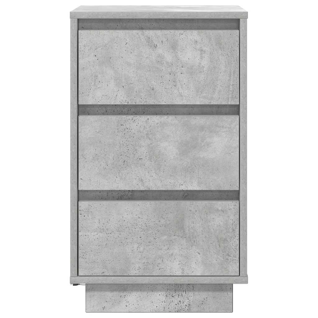 Table de chevet avec lumières LED gris béton 38x34x65 cm - XIOS