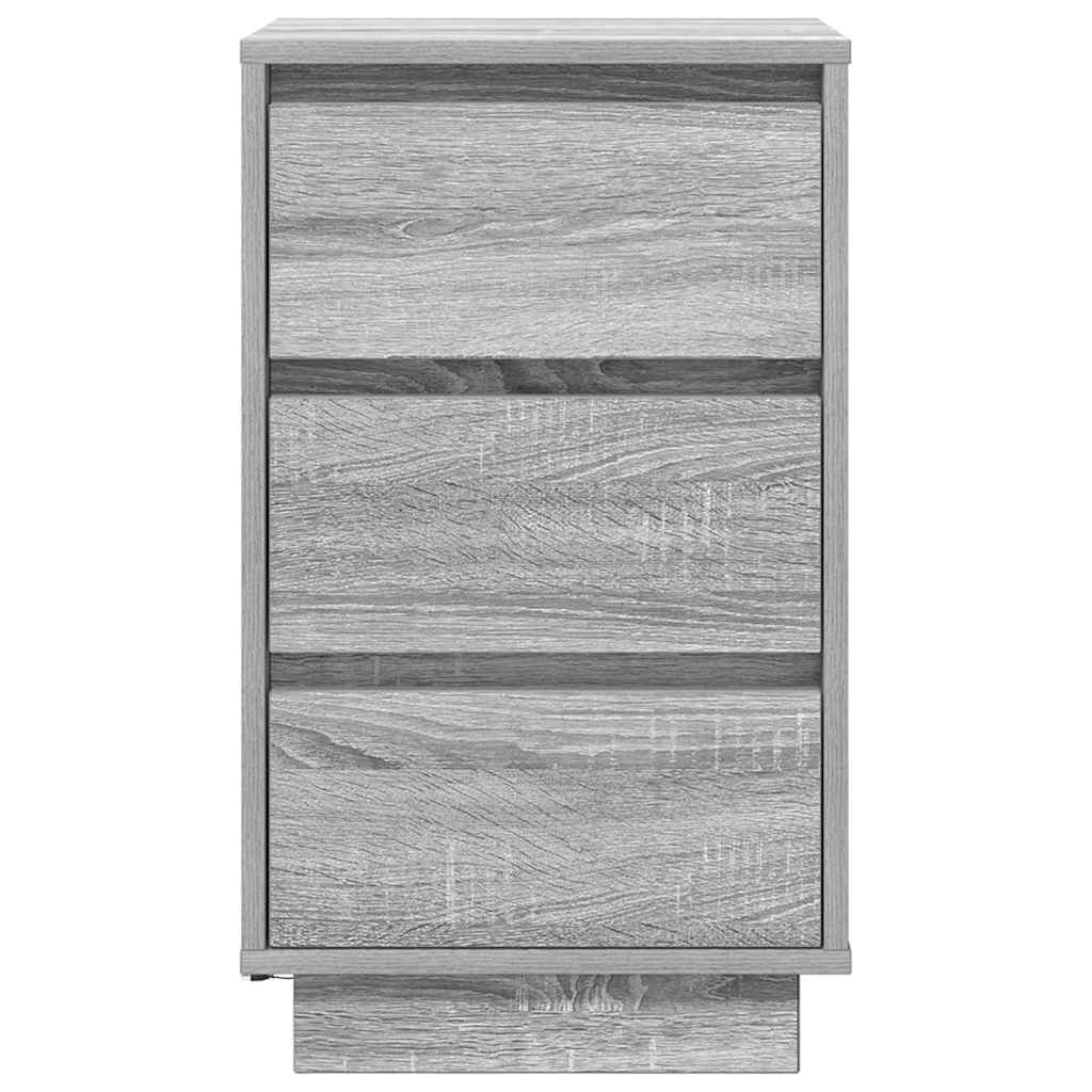 Table de chevet avec lumières LED sonoma gris 38x34x65 cm - XIOS