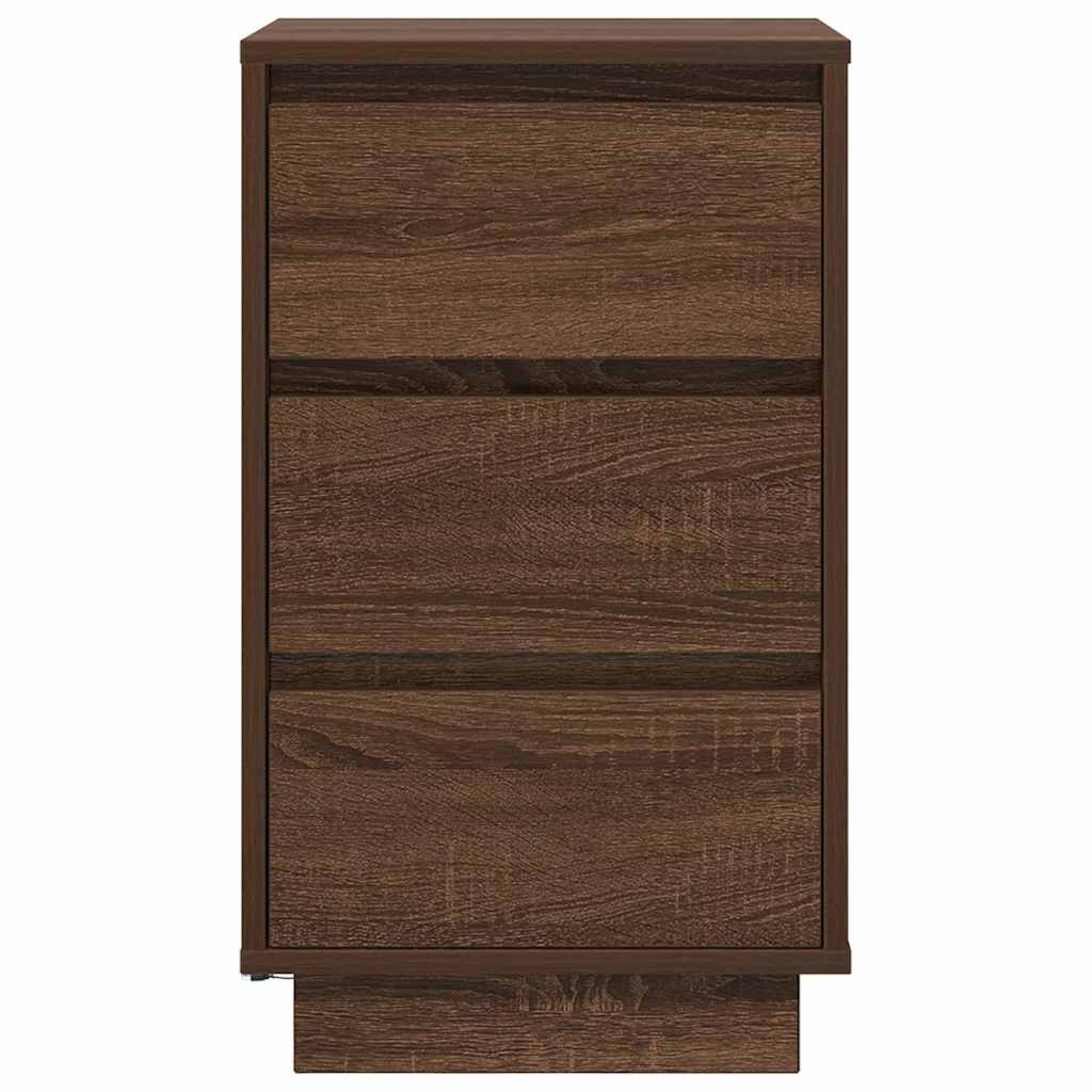 Table de chevet avec lumières LED chêne marron 38x34x65 cm - XIOS
