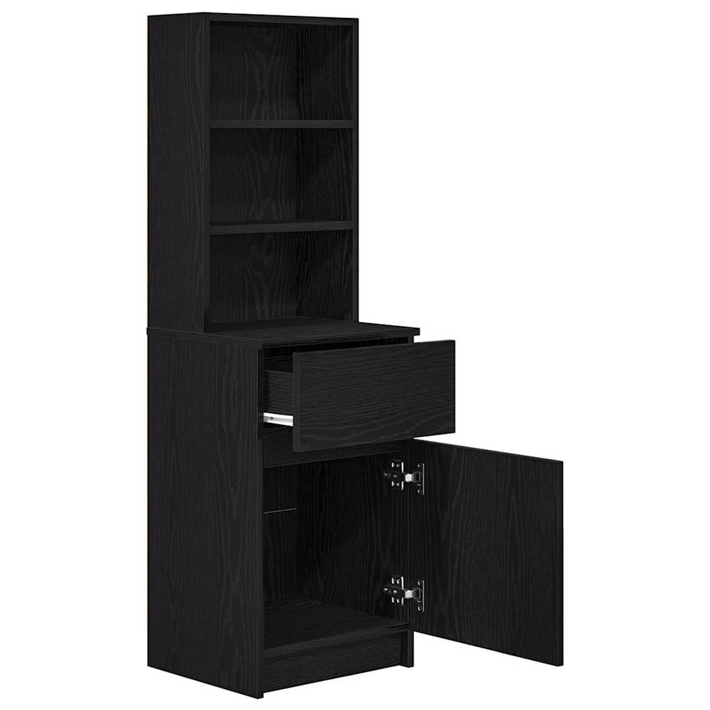 Table de chevet noir 39x35x125 cm bois d’ingénierie - XIOS