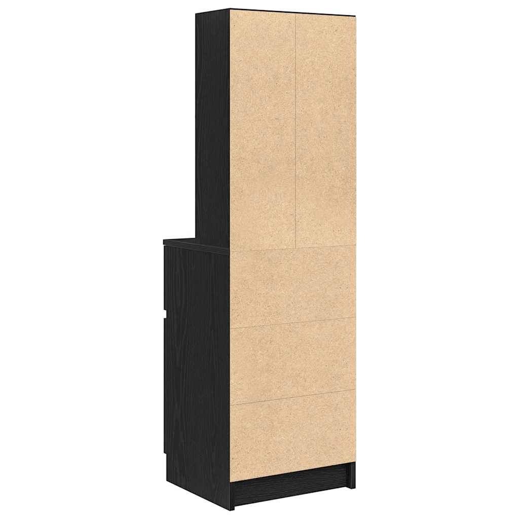 Table de chevet noir 39x35x125 cm bois d’ingénierie - XIOS
