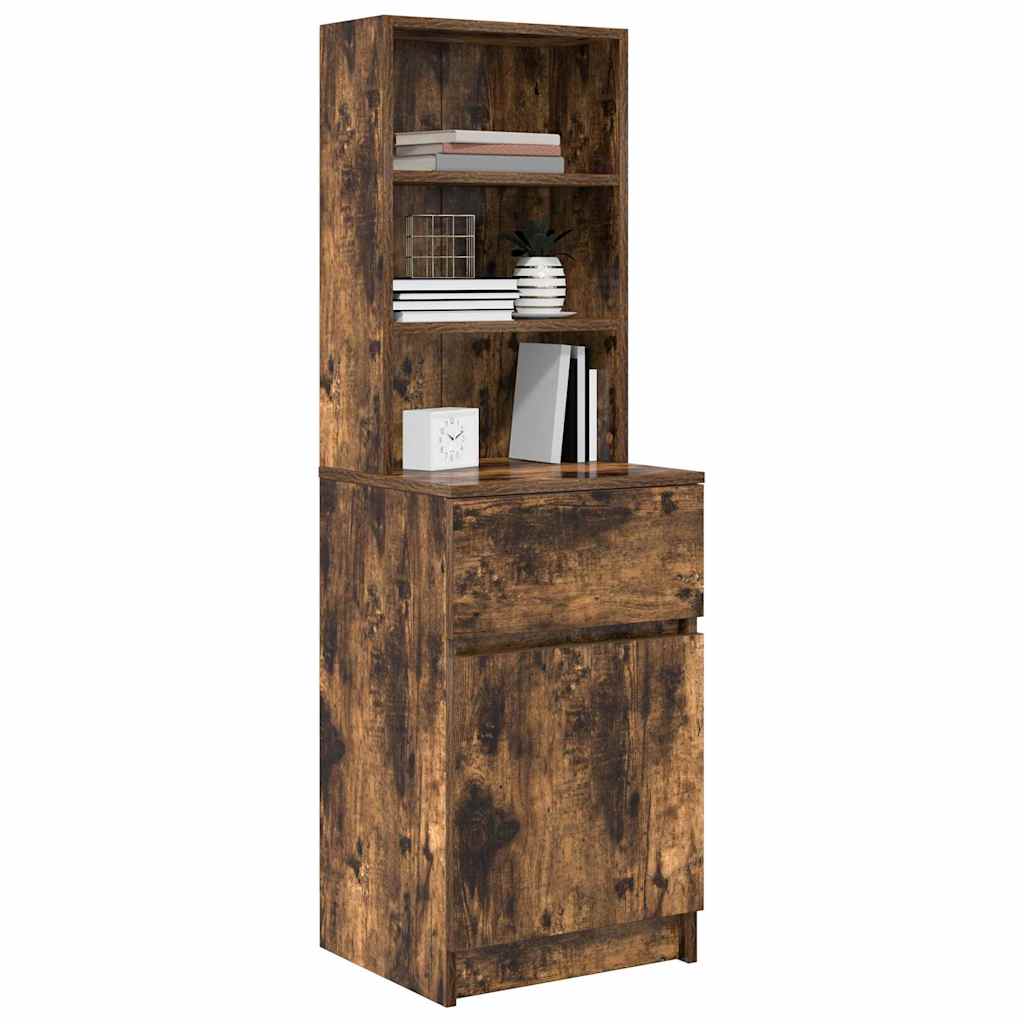Table de chevet chêne fumé 39x35x125 cm bois d'ingénierie - XIOS