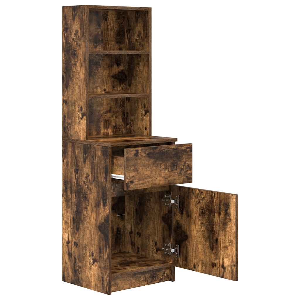 Table de chevet chêne fumé 39x35x125 cm bois d'ingénierie - XIOS