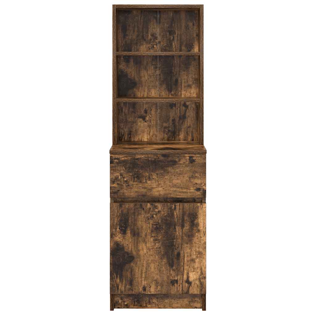 Table de chevet chêne fumé 39x35x125 cm bois d'ingénierie - XIOS