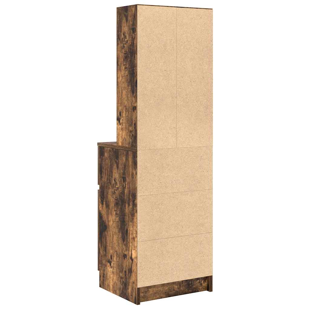 Table de chevet chêne fumé 39x35x125 cm bois d'ingénierie - XIOS