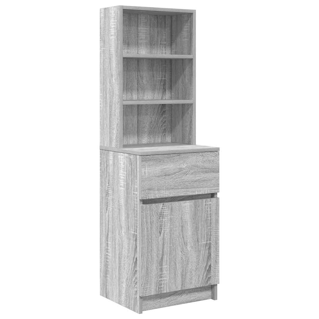 Table de chevet sonoma gris 39x35x125 cm bois d’ingénierie - XIOS