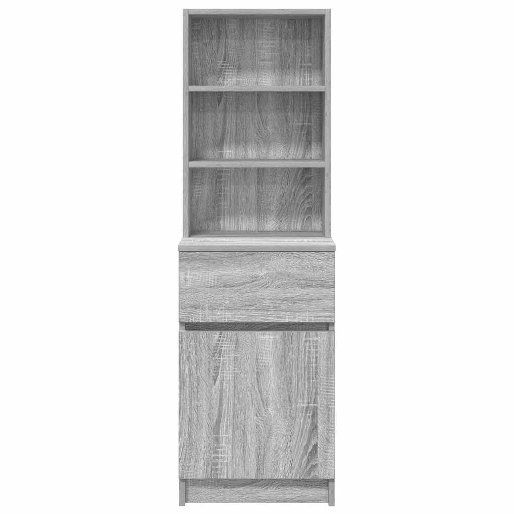 Table de chevet sonoma gris 39x35x125 cm bois d’ingénierie - XIOS