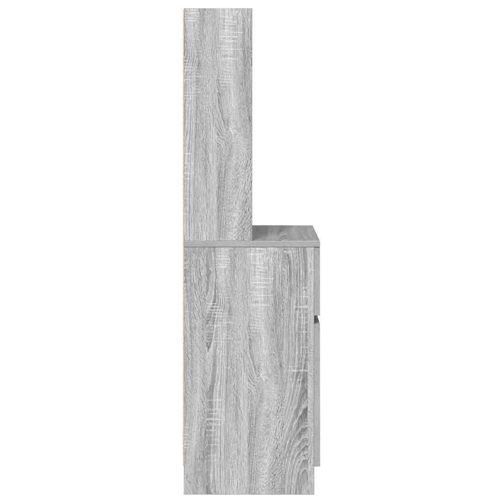 Table de chevet sonoma gris 39x35x125 cm bois d’ingénierie - XIOS