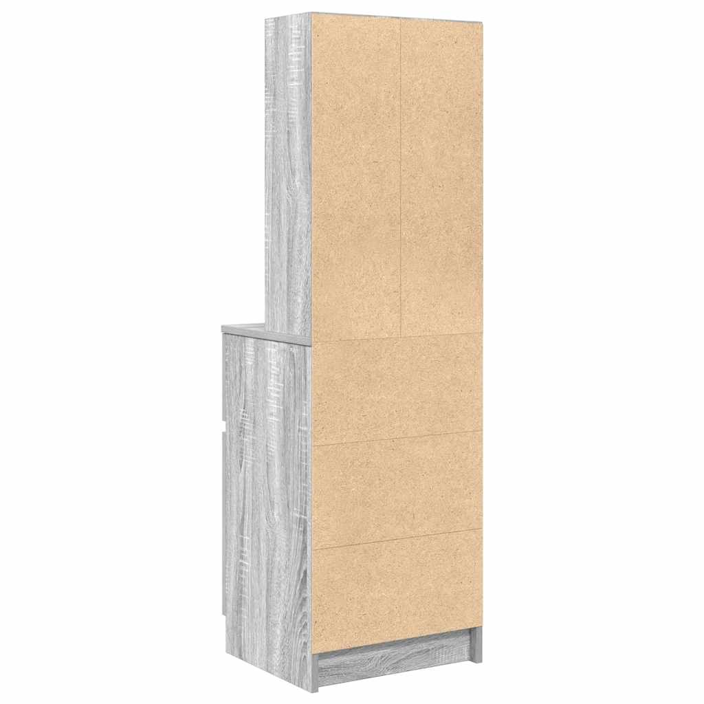Table de chevet sonoma gris 39x35x125 cm bois d’ingénierie - XIOS