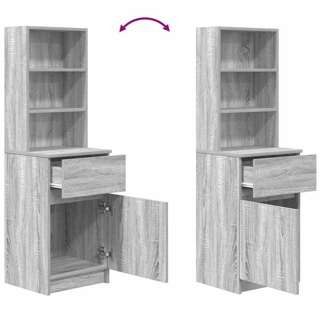 Table de chevet sonoma gris 39x35x125 cm bois d’ingénierie - XIOS