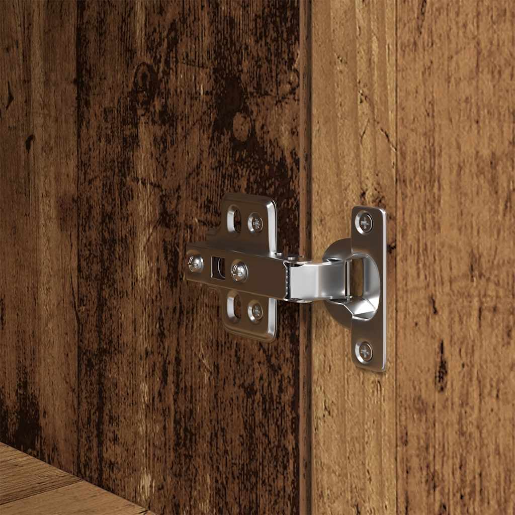 Table de chevet vieux bois 39x35x125 cm bois d’ingénierie