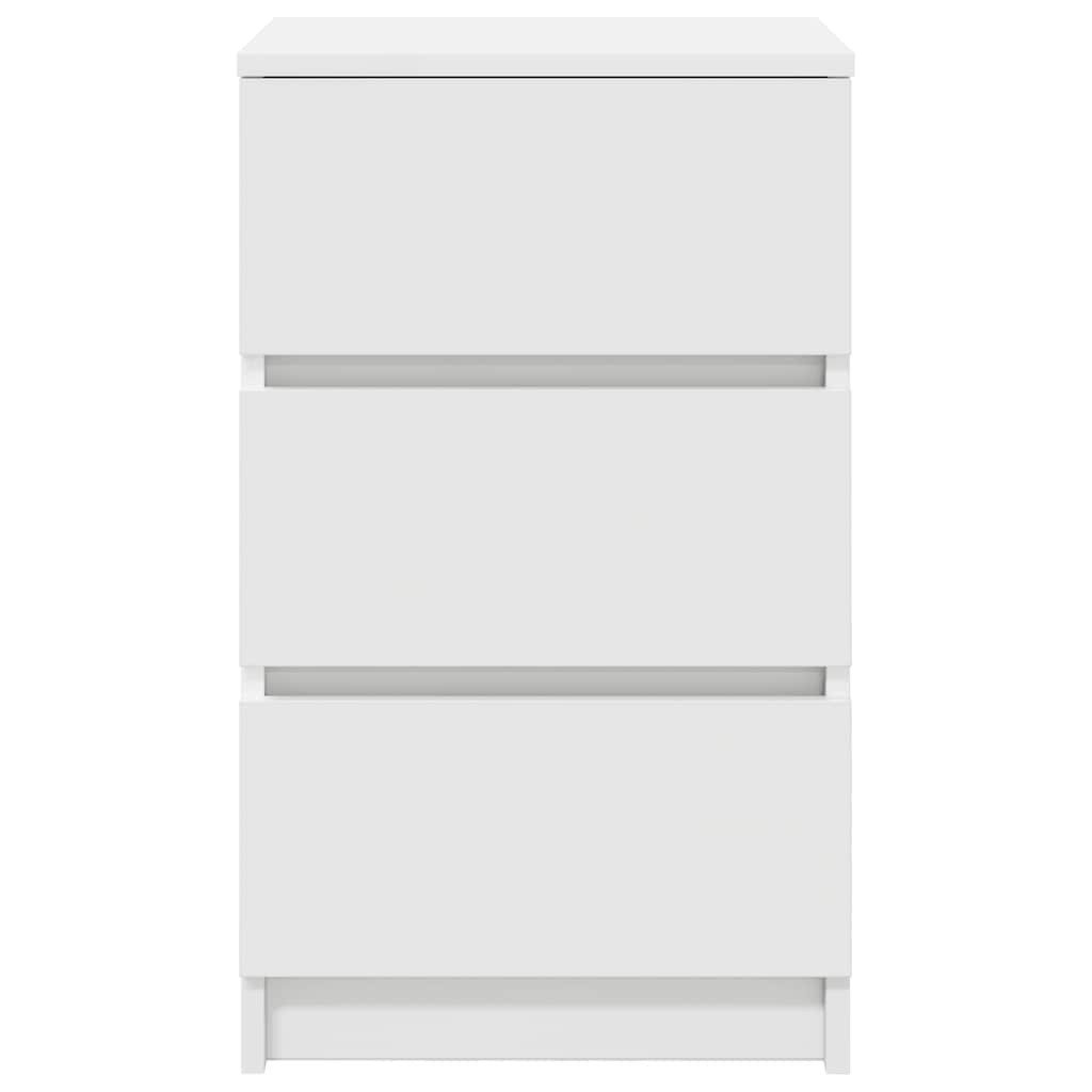 Tables de chevet avec 3 tiroirs 2 pcs blanc 39x35x65 cm - XIOS