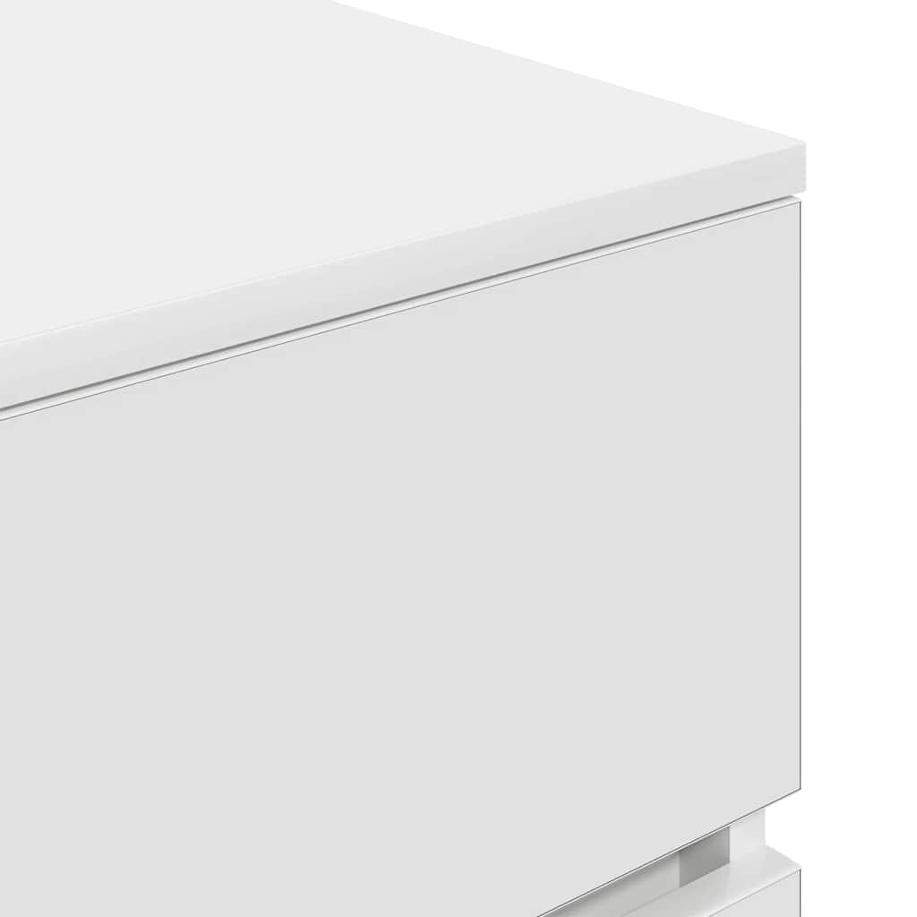 Tables de chevet avec 3 tiroirs 2 pcs blanc 39x35x65 cm - XIOS