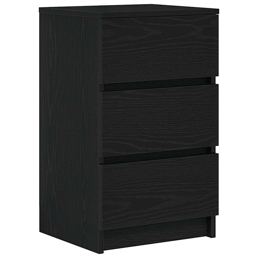 Tables de chevet avec 3 tiroirs 2 pcs noir 39x35x65 cm - XIOS