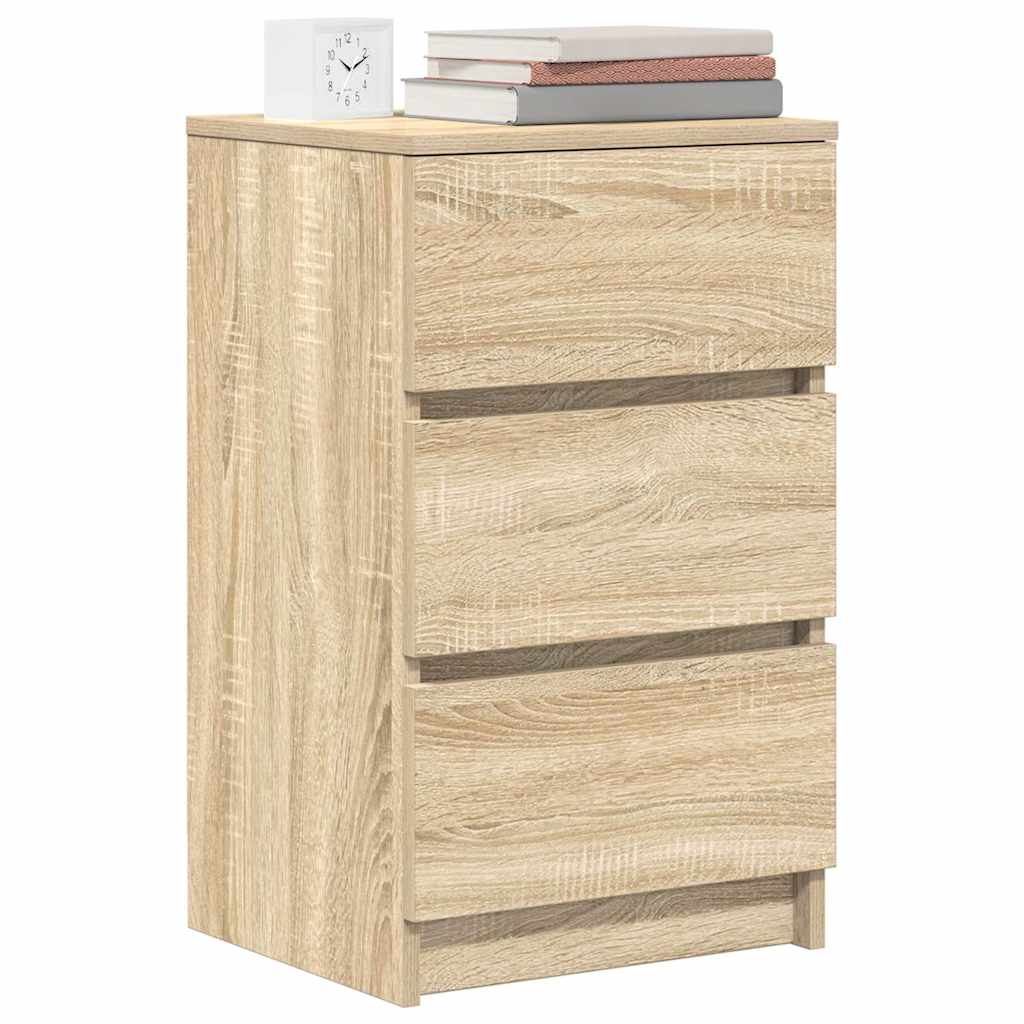 Tables de chevet avec 3 tiroirs 2 pcs chêne sonoma 39x35x65 cm - XIOS