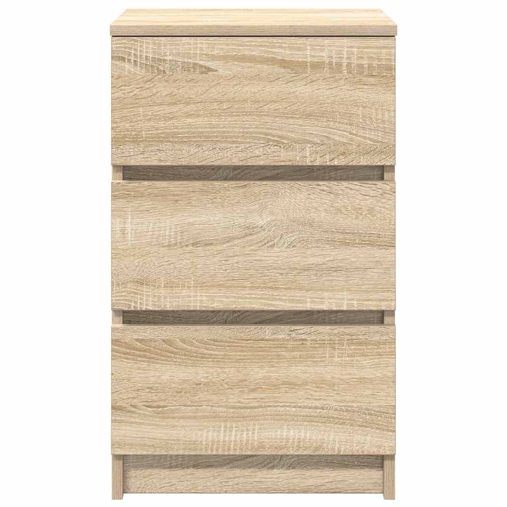 Tables de chevet avec 3 tiroirs 2 pcs chêne sonoma 39x35x65 cm - XIOS