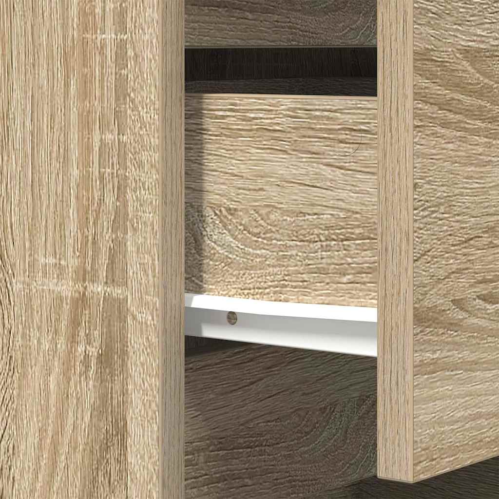 Tables de chevet avec 3 tiroirs 2 pcs chêne sonoma 39x35x65 cm - XIOS