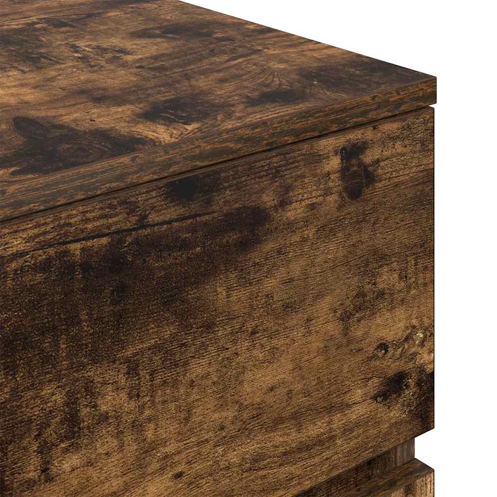Tables de chevet avec 3 tiroirs 2 pcs chêne fumé 39x35x65 cm - XIOS