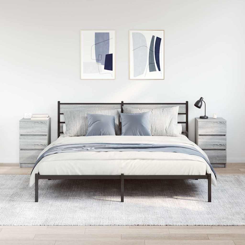 Tables de chevet avec 3 tiroirs 2 pcs sonoma gris 39x35x65 cm - XIOS