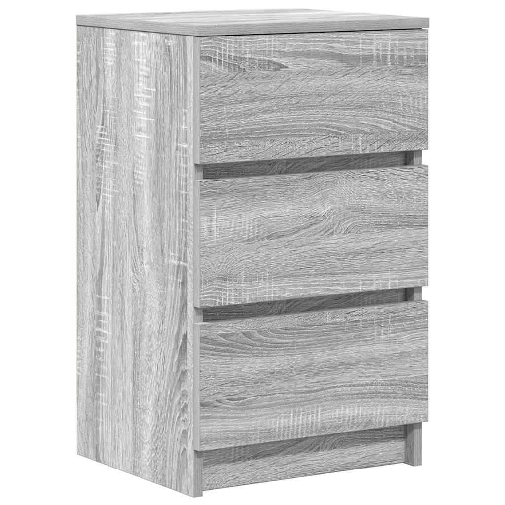 Tables de chevet avec 3 tiroirs 2 pcs sonoma gris 39x35x65 cm - XIOS