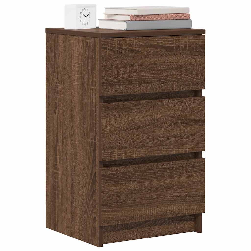 Tables de chevet avec 3 tiroirs 2 pcs chêne marron 39x35x65 cm - XIOS