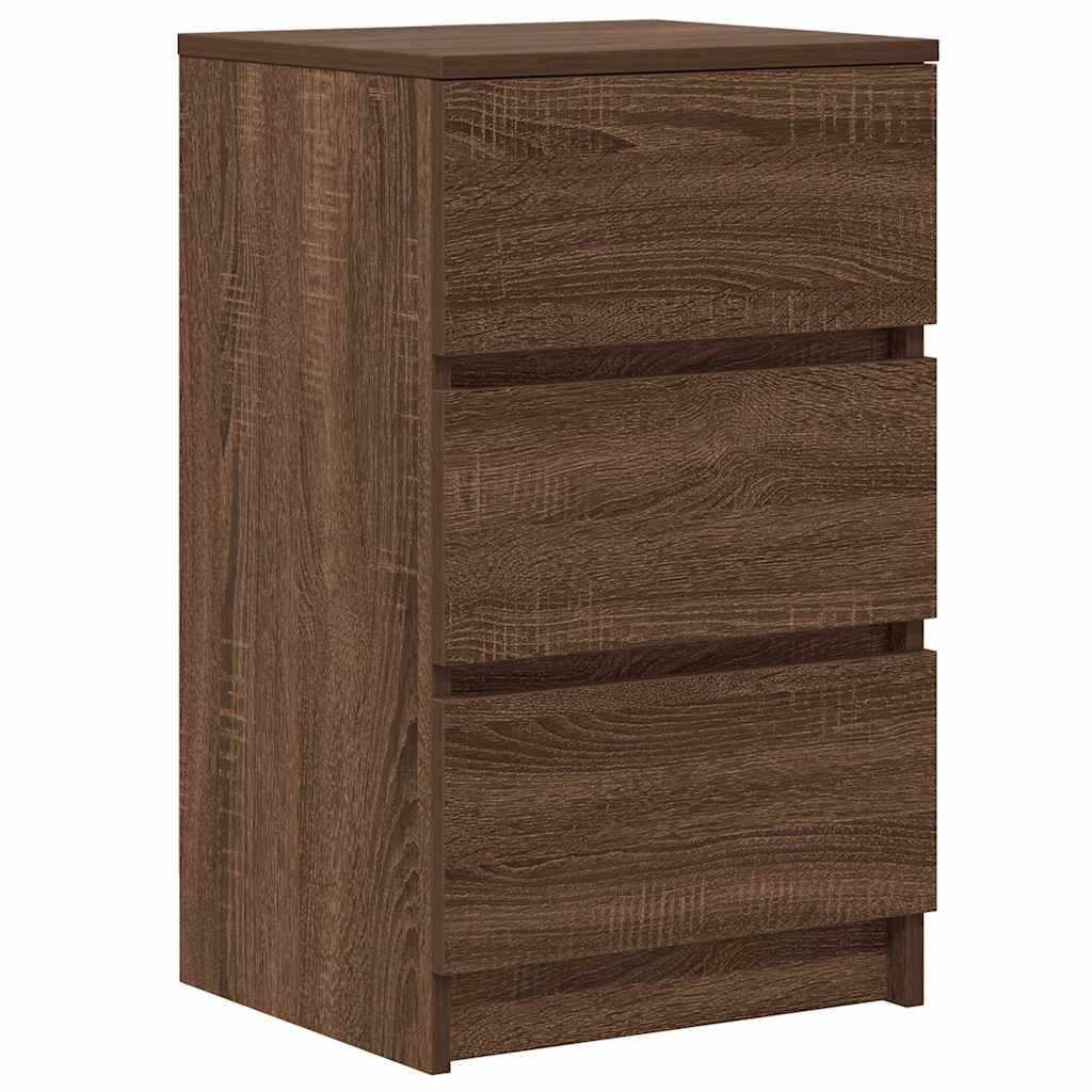 Tables de chevet avec 3 tiroirs 2 pcs chêne marron 39x35x65 cm - XIOS