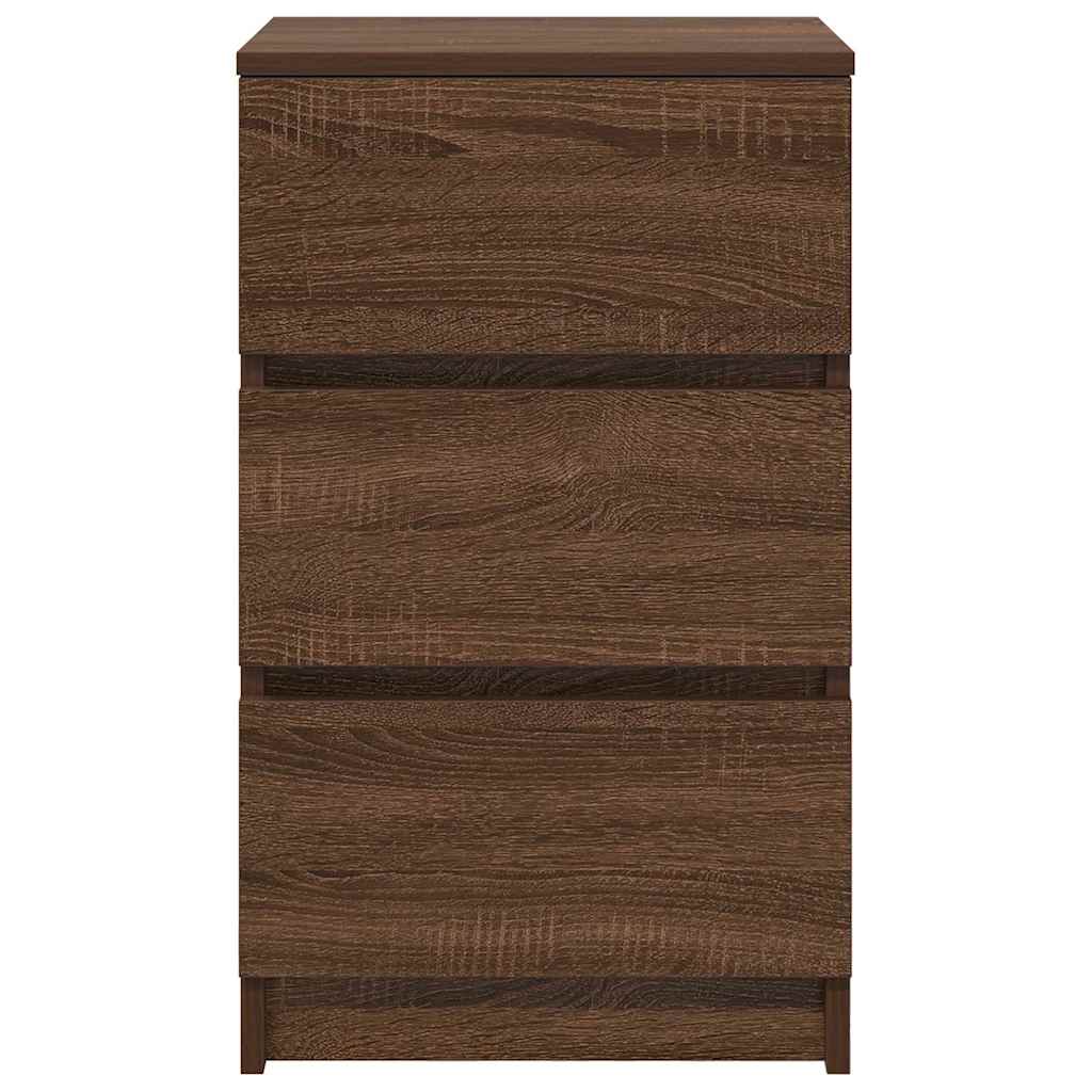 Tables de chevet avec 3 tiroirs 2 pcs chêne marron 39x35x65 cm - XIOS
