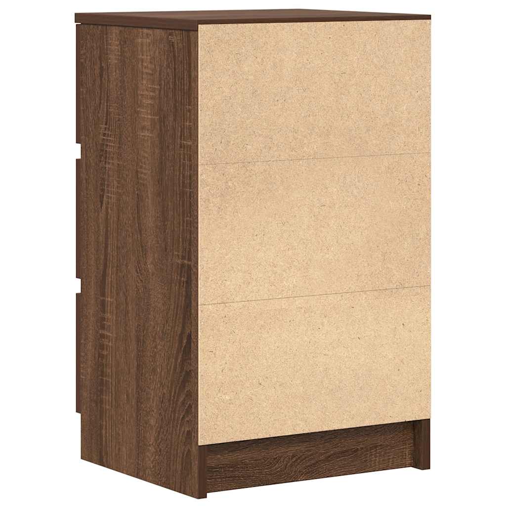 Tables de chevet avec 3 tiroirs 2 pcs chêne marron 39x35x65 cm - XIOS