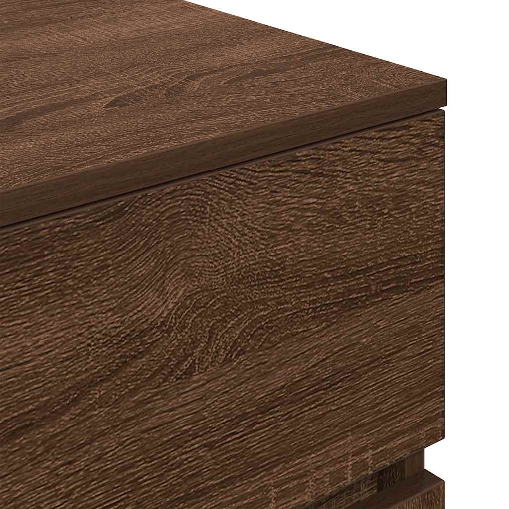 Tables de chevet avec 3 tiroirs 2 pcs chêne marron 39x35x65 cm - XIOS