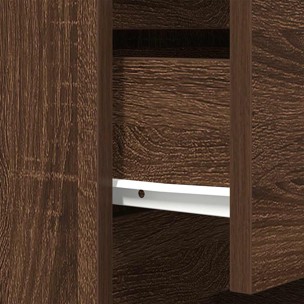 Tables de chevet avec 3 tiroirs 2 pcs chêne marron 39x35x65 cm - XIOS
