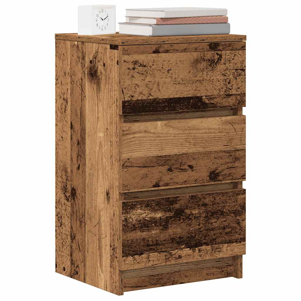Tables de chevet avec 3 tiroirs 2 pcs vieux bois 39x35x65 cm - XIOS