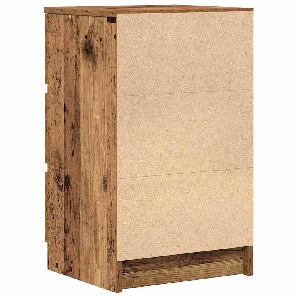Tables de chevet avec 3 tiroirs 2 pcs vieux bois 39x35x65 cm - XIOS