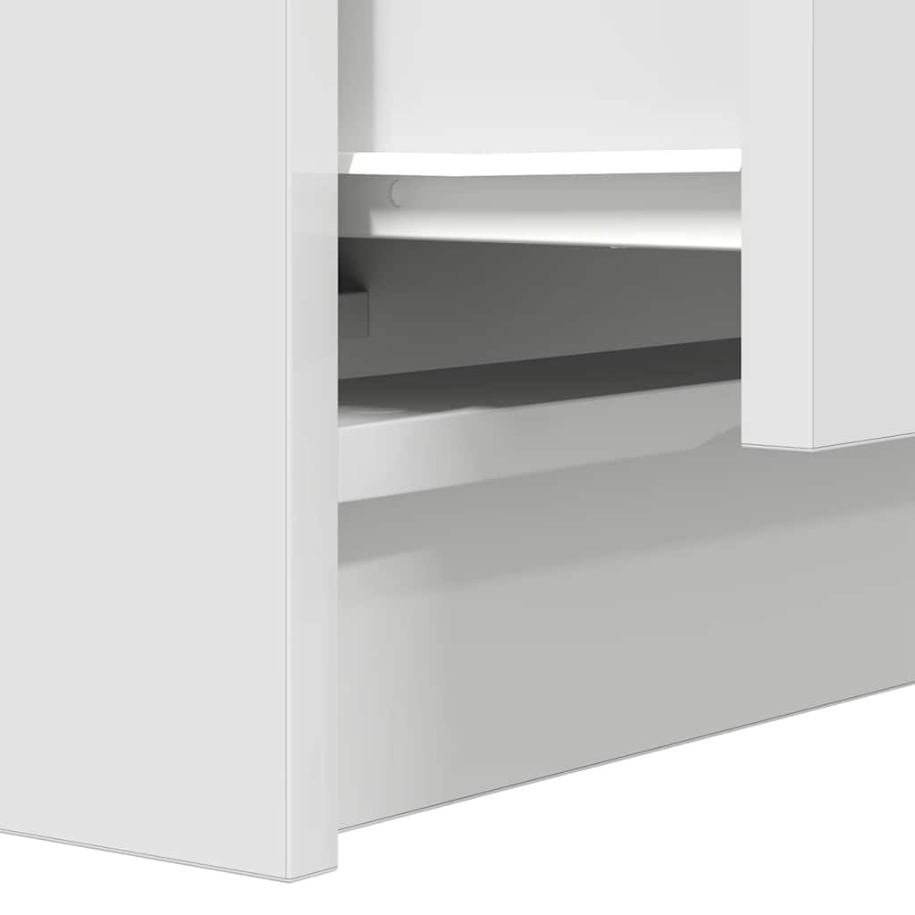 Table de chevet avec 2 tiroirs blanc 38x34x80 cm - XIOS