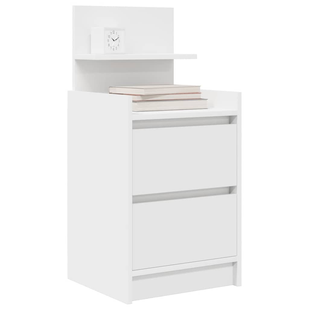 Tables de chevet avec 2 tiroirs 2 pcs blanc 38x34x80 cm - XIOS