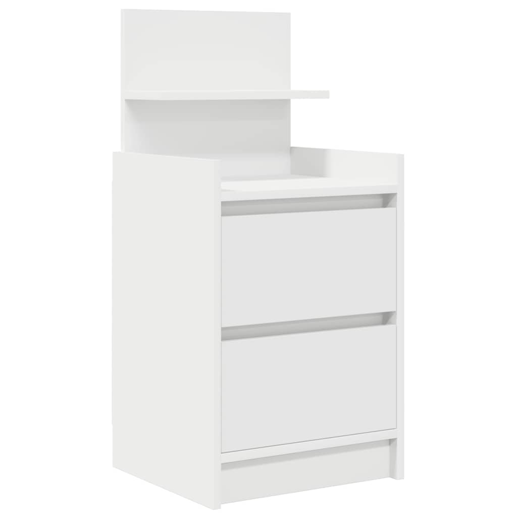 Tables de chevet avec 2 tiroirs 2 pcs blanc 38x34x80 cm - XIOS