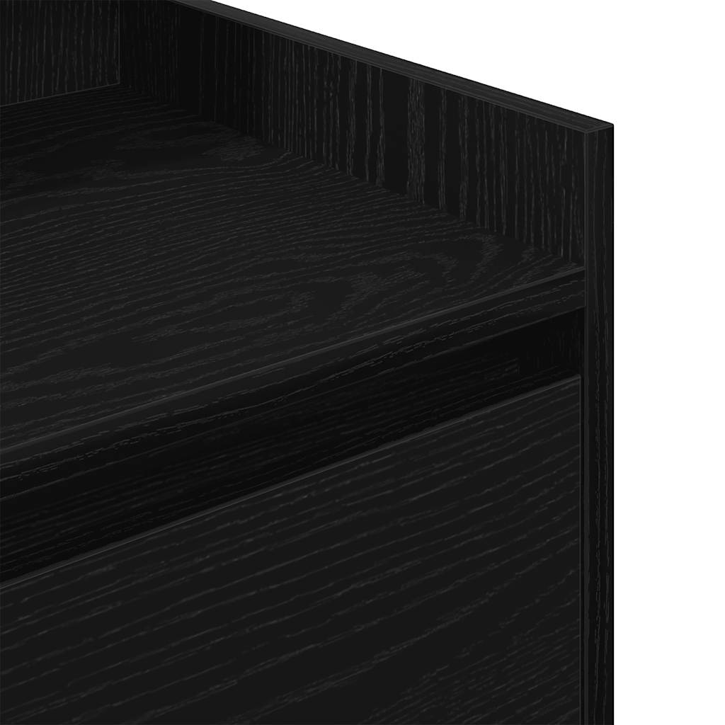 Table de chevet avec 2 tiroirs noir 38x34x80 cm - XIOS