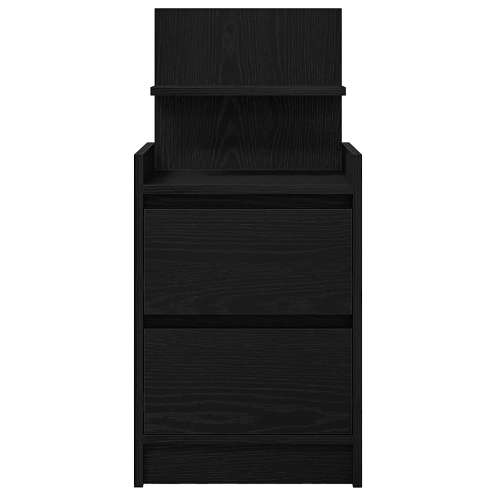 Tables de chevet avec 2 tiroirs 2 pcs chêne noir 38x34x80 cm - XIOS