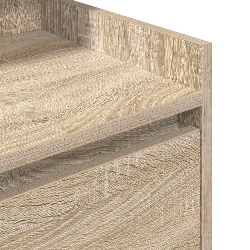 Table de chevet avec 2 tiroirs chêne sonoma 38x34x80 cm