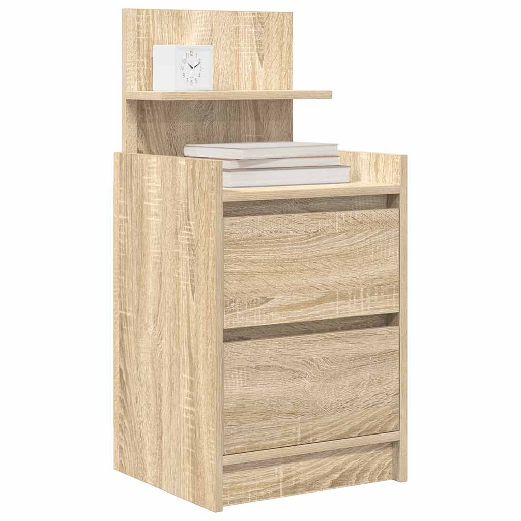 Tables de chevet avec 2 tiroirs 2 pcs chêne sonoma 38x34x80 cm - XIOS