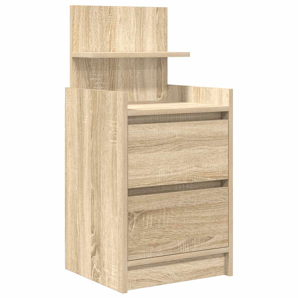 Tables de chevet avec 2 tiroirs 2 pcs chêne sonoma 38x34x80 cm - XIOS
