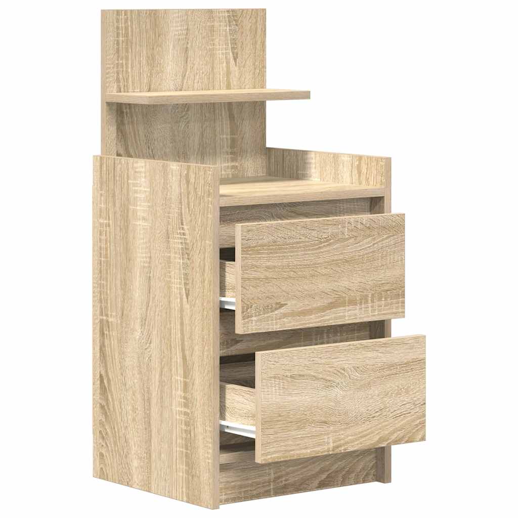Tables de chevet avec 2 tiroirs 2 pcs chêne sonoma 38x34x80 cm - XIOS
