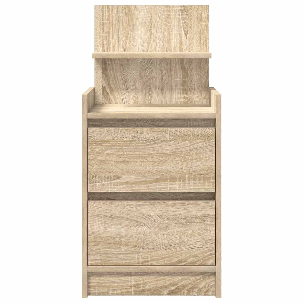 Tables de chevet avec 2 tiroirs 2 pcs chêne sonoma 38x34x80 cm - XIOS