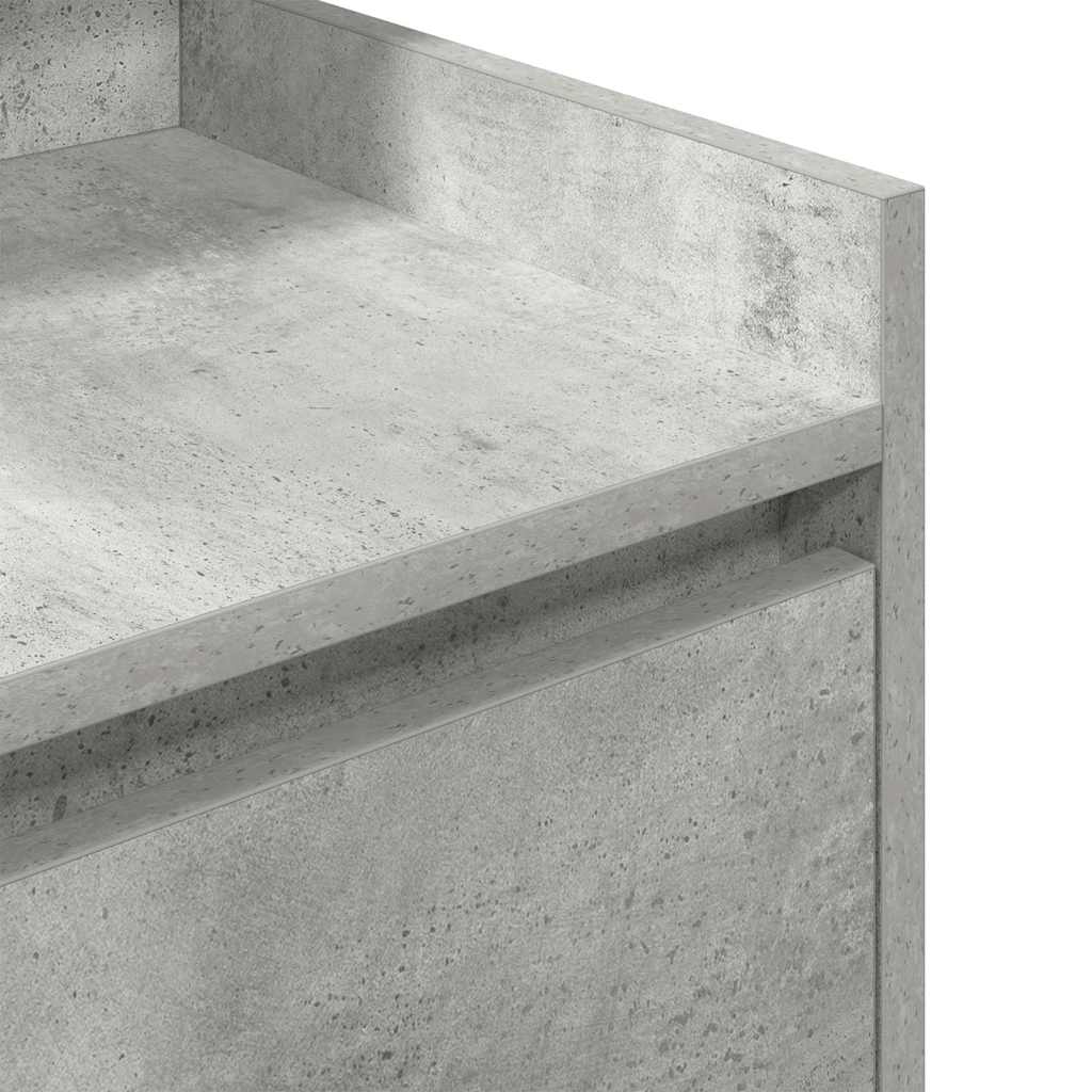 Tables de chevet avec 2 tiroirs 2 pcs gris béton 38x34x80 cm - XIOS