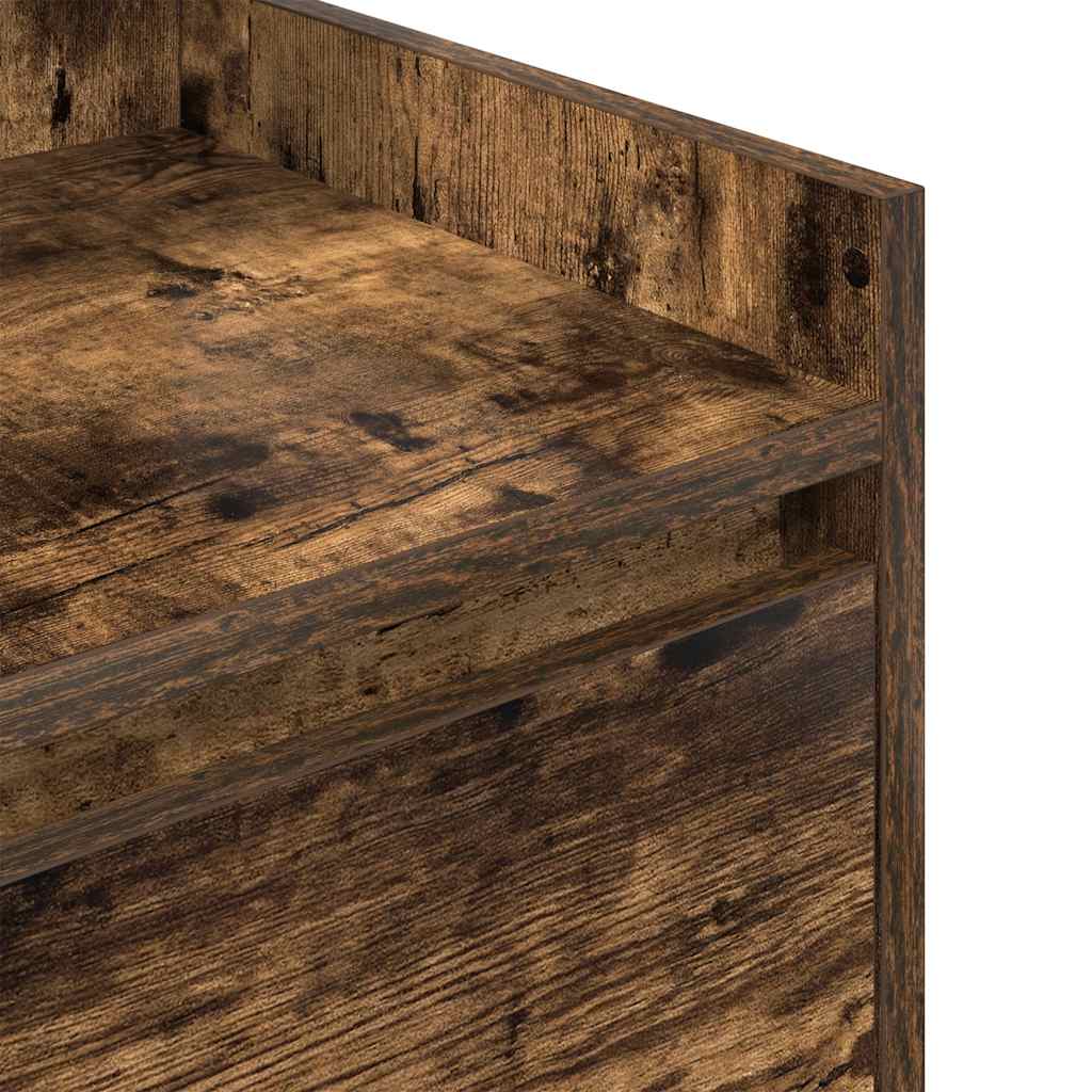 Table de chevet avec 2 tiroirs chêne fumé 38x34x80 cm - XIOS