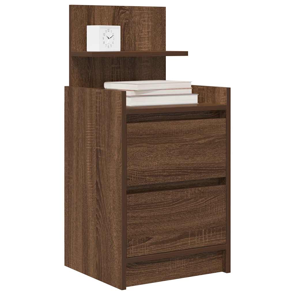 Tables de chevet avec 2 tiroirs 2 pcs chêne marron 38x34x80 cm - XIOS